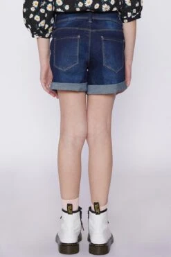 Girls 2-Button Essential Cuffed Shorts -Wana Fashion Shop GS61950 423 4