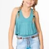 Girls Essential Frayed Hem Shorts With Belt -Wana Fashion Shop GS625B84 553 1