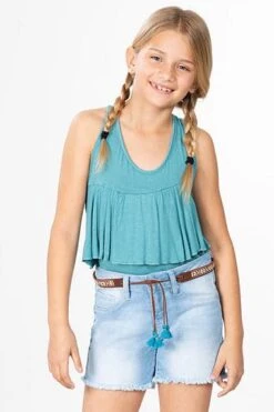 Girls Essential Frayed Hem Shorts With Belt -Wana Fashion Shop GS625B84 553 1 d7013629 f844 4d42 889f cf2ba14aea0c