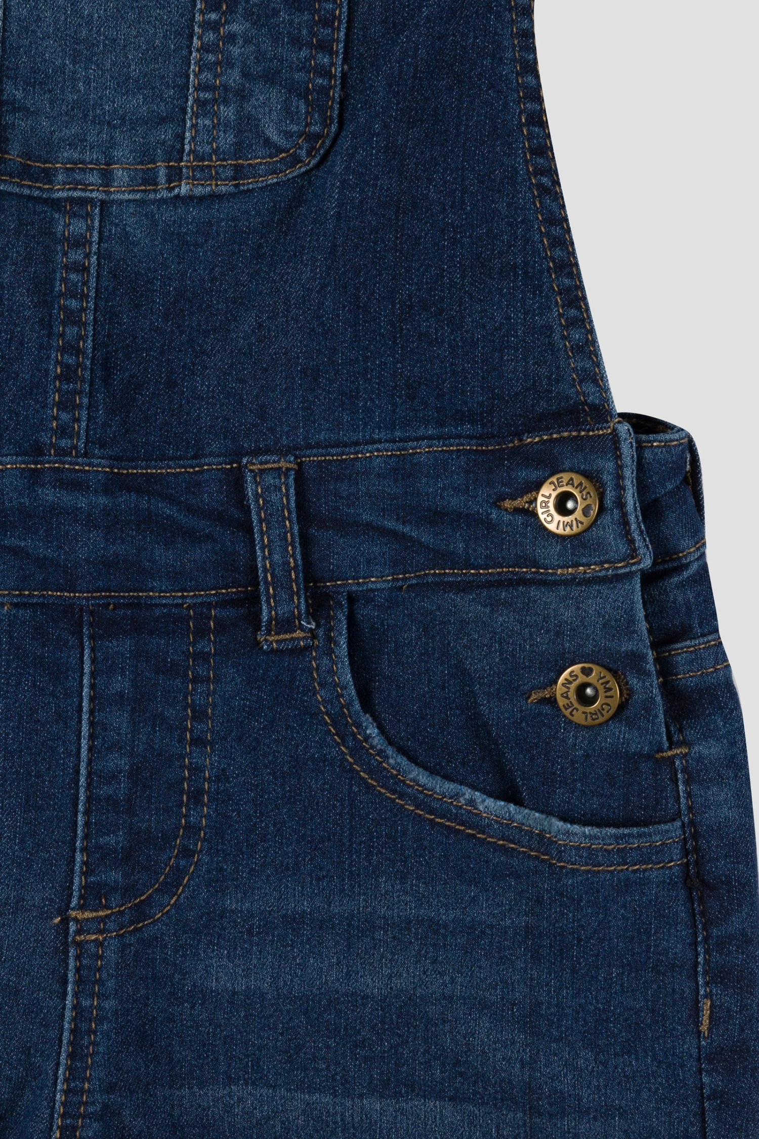 Girls Bib Cuffed Shortalls 5 Girls Bib Cuffed Shortalls - Image 3