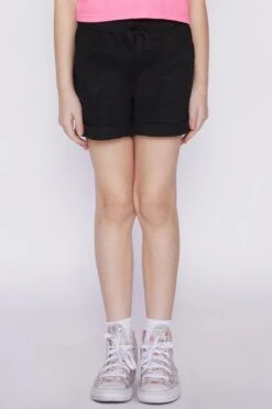Girls Cuffed Pull-On Shorts With Faux Drawstring -Wana Fashion Shop GS66408 27 2