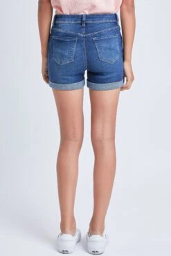 Girls EssentialRip And Self Repair Cuffed Shorts -Wana Fashion Shop GS69850 S2541 4