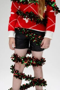 Girls Metallic Holiday Shorts -Wana Fashion Shop GS754ME BLACK 3 1