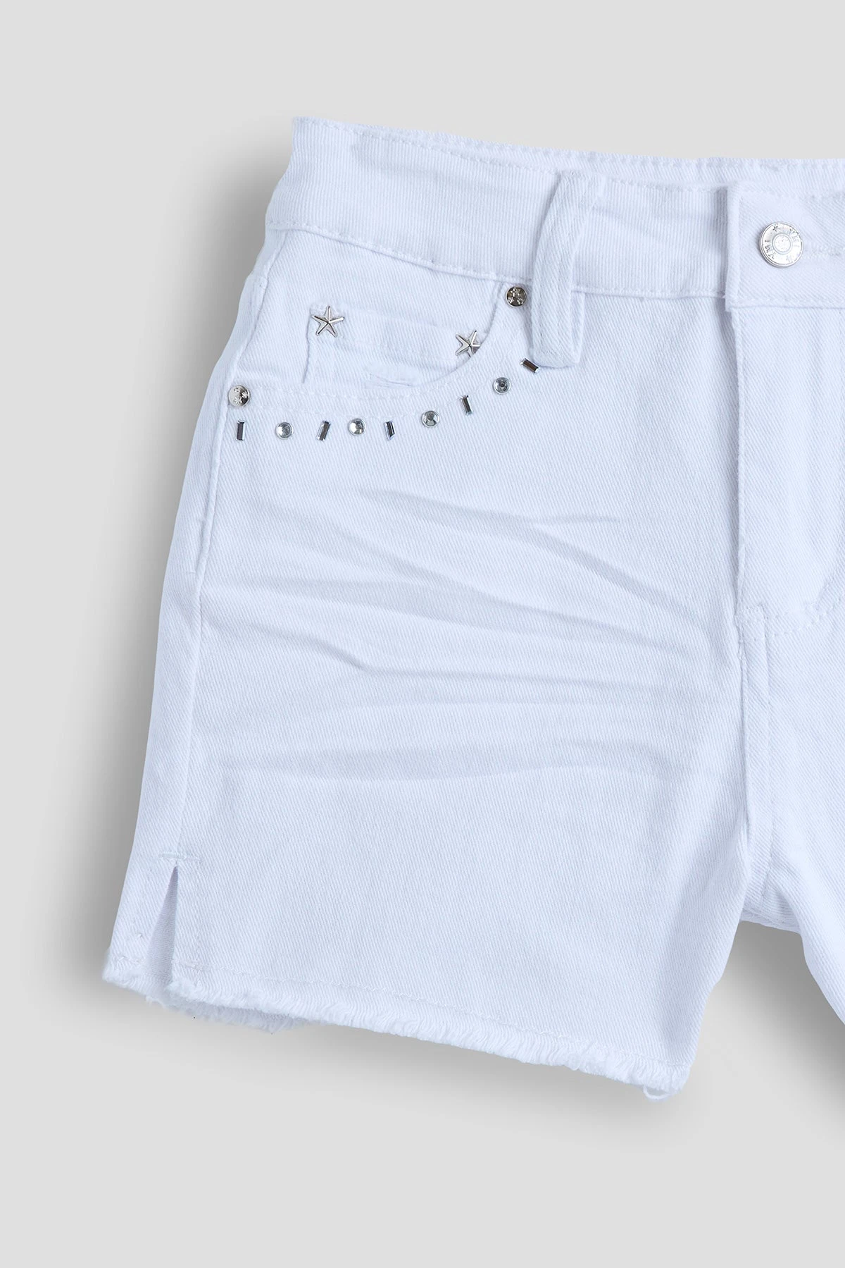 Girls Rhinestone And Fray Hem Short 5 Girls Rhinestone And Fray Hem Short - Image 3