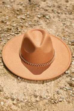 Women’s Chain Wide Brim Hat 11 Women’s Chain Wide Brim Hat -Wana Fashion Shop HAT 5 MMT6699TA TAN LS1