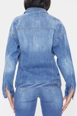 Women's Oversized Boyfriend Denim Jacket -Wana Fashion Shop J105076 1339 4