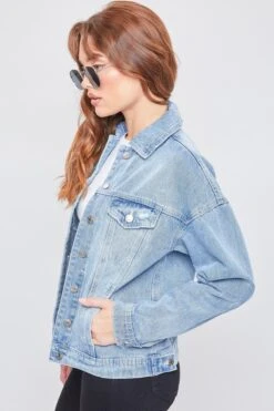 Women's Oversized Boyfriend Denim Jacket -Wana Fashion Shop J105076 2851C 2