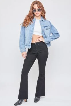 Women's Oversized Boyfriend Denim Jacket -Wana Fashion Shop J105076 2851C 4