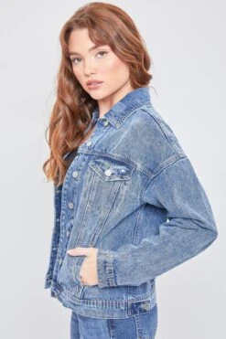 Women's Oversized Boyfriend Denim Jacket -Wana Fashion Shop J105076 2851M 2