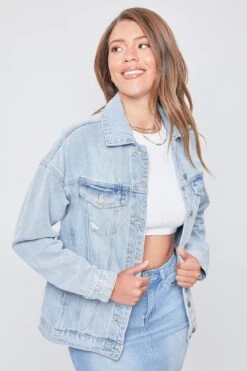 Women's Oversized Denim Jacket -Wana Fashion Shop J108276 2039L 1