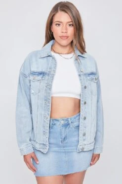 Women's Oversized Denim Jacket -Wana Fashion Shop J108276 2039L 4