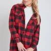 Women's Long Sleeve Plaid Oversized Shacket 1 Women's Long Sleeve Plaid Oversized Shacket -Wana Fashion Shop J1091PSH 2772 4