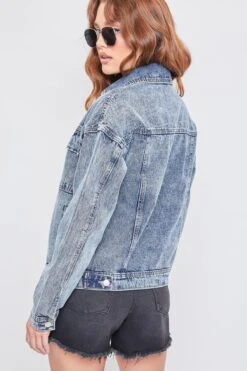 Women's Oversized Utility Denim Jacket -Wana Fashion Shop J111476 169M1 3