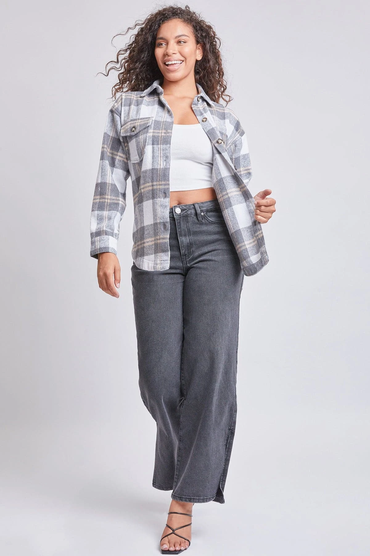 Women's Oversized Plaid Flannel Shacket 8 Women's Oversized Plaid Flannel Shacket - Image 6