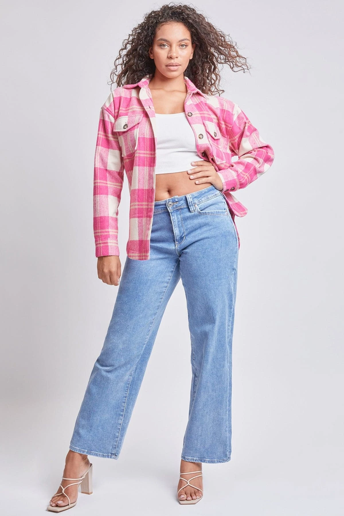 Women's Oversized Plaid Flannel Shacket 22 Women's Oversized Plaid Flannel Shacket - Image 20