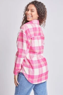 Women's Oversized Plaid Flannel Shacket 39 Women's Oversized Plaid Flannel Shacket -Wana Fashion Shop J1115PSH PKKPL 9 d17bee6b 0980 4a6d a5d4 eede4324c6f5