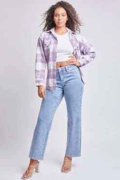 Women's Oversized Plaid Flannel Shacket 35 Women's Oversized Plaid Flannel Shacket -Wana Fashion Shop J1115PSH PRPPL 1 a3d6f4e6 aaf9 4a55 9618 9431893fc0a5