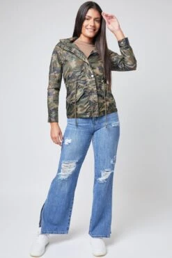 Women's Lightweight Windbreaker With Removable Hood Deal -Wana Fashion Shop J1458 375 4