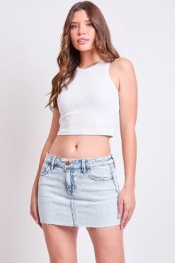 Women's Luxe Micro Mini Skirt With Raw Hem -Wana Fashion Shop K128099 19Q 5