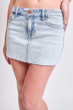 Women's Luxe Micro Mini Skirt With Raw Hem -Wana Fashion Shop K128099 19Q 6