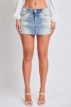 Women's Luxe Micro Mini Skirt With Raw Hem -Wana Fashion Shop K128099 91C2 1