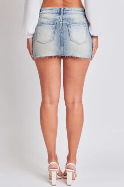 Women's Luxe Micro Mini Skirt With Raw Hem -Wana Fashion Shop K128099 91C2 2