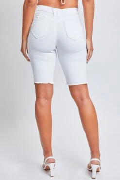 Women's WannaBettaButt Button Fly Bermuda Shorts 15 Women's WannaBettaButt Button Fly Bermuda Shorts -Wana Fashion Shop M103056 K2574 4