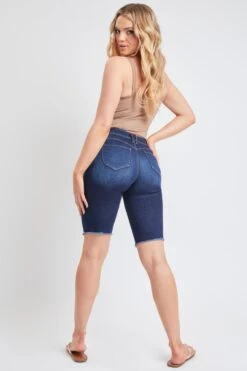 Women's WannaBettaButt Button Fly Bermuda Shorts 21 Women's WannaBettaButt Button Fly Bermuda Shorts -Wana Fashion Shop M103056 2885 4