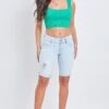 Women's WannaBettaButt 3-Button Cuffed Bermuda Shorts -Wana Fashion Shop M107556 Q1884 1