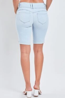 Women's WannaBettaButt 3-Button Cuffed Bermuda Shorts -Wana Fashion Shop M107556 Q1884 4