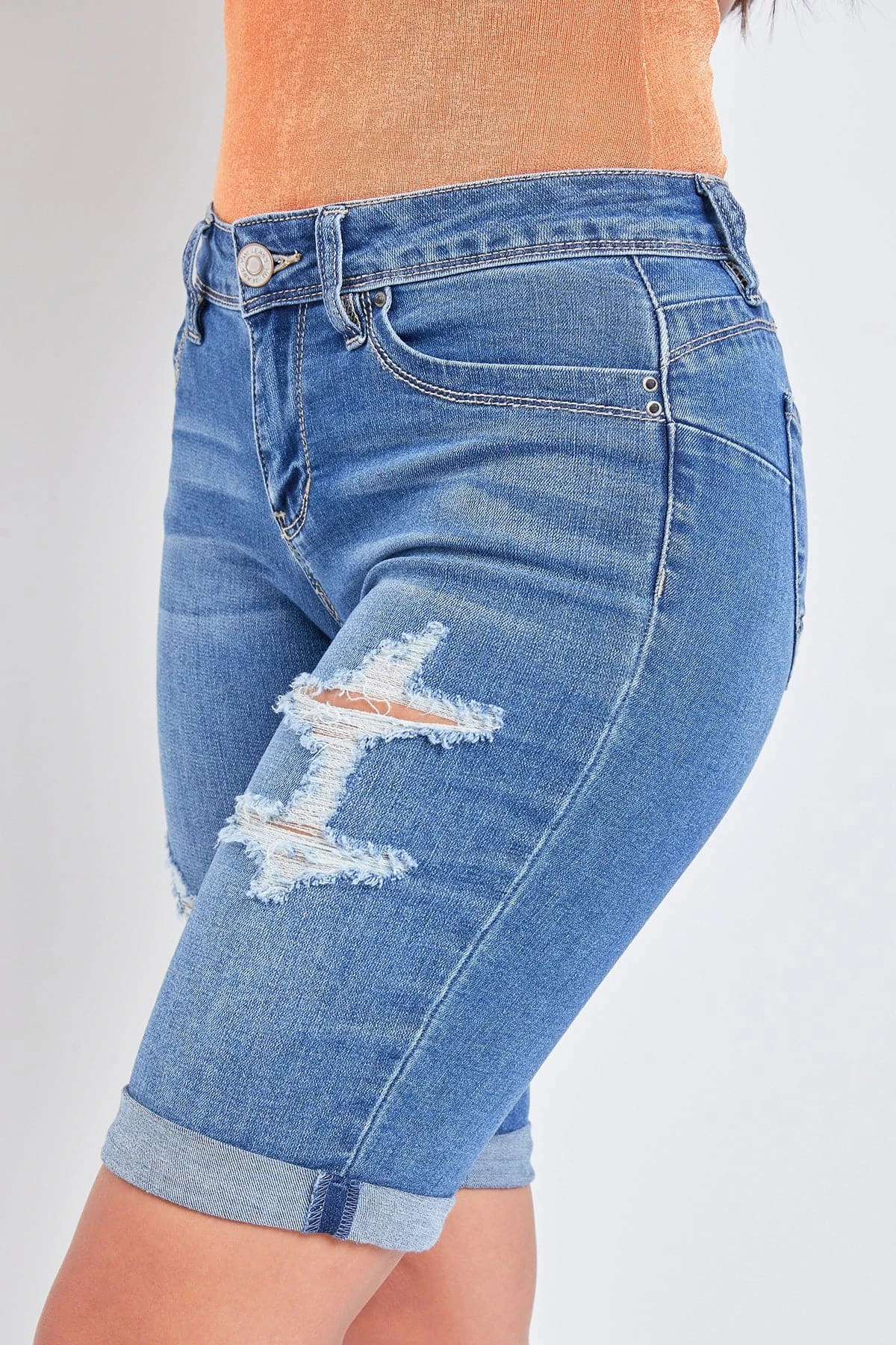 Women's WannaBettaButt Cuffed Bermuda Shorts 7 Women's WannaBettaButt Cuffed Bermuda Shorts - Image 5