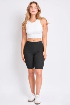 Women's Hyperstretch Bermuda Shorts -Wana Fashion Shop M111831 BLACK 4 be8df5fe 0e10 4e53 be45 df5e59e3064c