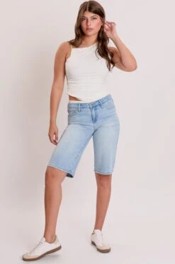 Women's Mid Rise Jort With Removable Boxer Waist -Wana Fashion Shop M113399 08L 4