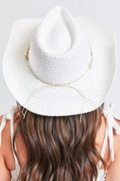 Astoria White Coastal Cowgirl Straw Hat -Wana Fashion Shop MMT8971WH WHITE 5