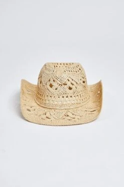 Daisy Natural Straw Cowboy Hat -Wana Fashion Shop MMT8973IV LIGHTBROWN 1