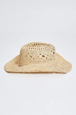 Daisy Natural Straw Cowboy Hat -Wana Fashion Shop MMT8973IV LIGHTBROWN 2