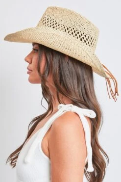 Wynonna Ivory Straw Cowboy Hat -Wana Fashion Shop MMT8975IV IVORY 3