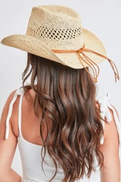 Wynonna Ivory Straw Cowboy Hat -Wana Fashion Shop MMT8975IV IVORY 5