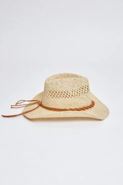 Wynonna Ivory Straw Cowboy Hat -Wana Fashion Shop MMT8975IV LIGHTBROWN 2
