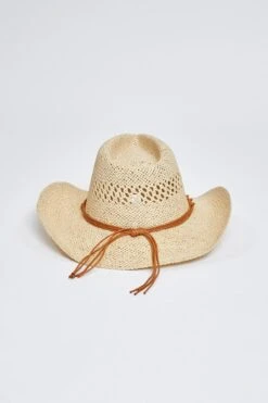 Wynonna Ivory Straw Cowboy Hat -Wana Fashion Shop MMT8975IV LIGHTBROWN 3