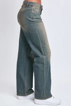 Women's Relaxed Wide Leg Rigid Denim Jeans -Wana Fashion Shop P008114 04BT 3