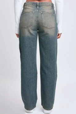 Women's Relaxed Wide Leg Rigid Denim Jeans -Wana Fashion Shop P008114 04BT 5