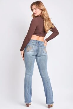 Women's Heavy Stitch Mid Rise Bootcut Stud Jeans -Wana Fashion Shop P011386 08R2 7 58abd438 cdb1 4012 bef8 866e8477b27e