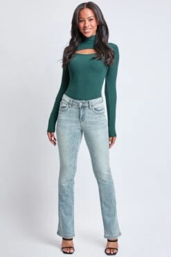 Women's WannaBettaButt Mid Rise Bootcut Jeans -Wana Fashion Shop P011475 20LT 2