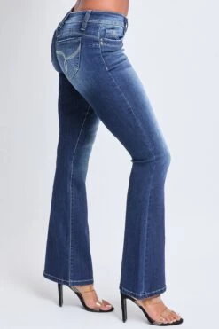 Women's WannaBettaButt Low Rise Embroidered Flare Jeans 24 Women's WannaBettaButt Low Rise Embroidered Flare Jeans -Wana Fashion Shop P011575 04S 2