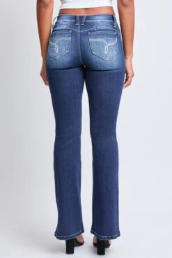 Women's WannaBettaButt Low Rise Embroidered Flare Jeans 25 Women's WannaBettaButt Low Rise Embroidered Flare Jeans -Wana Fashion Shop P011575 04S 3