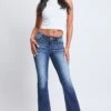 Women's WannaBettaButt Low Rise Embroidered Flare Jeans -Wana Fashion Shop P011575 04S 4
