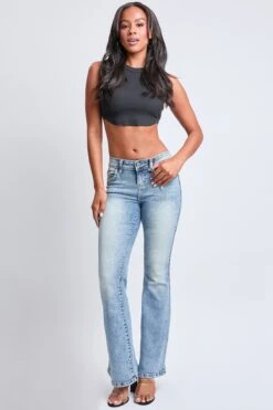 Women's WannaBettaButt Low Rise Embroidered Flare Jeans 30 Women's WannaBettaButt Low Rise Embroidered Flare Jeans -Wana Fashion Shop P011575 169C 5