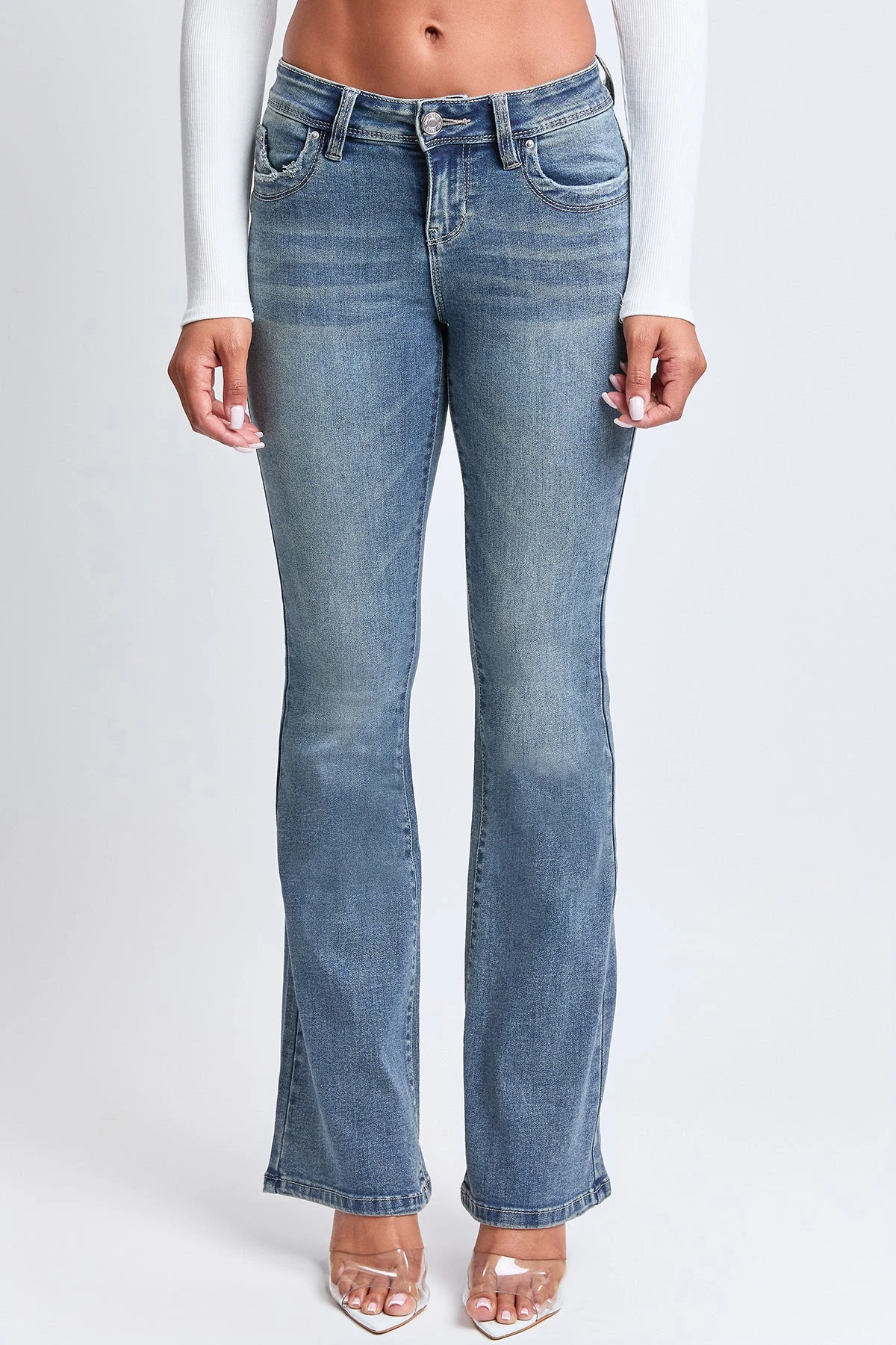 Women's WannaBettaButt Low Rise Embroidered Flare Jeans 18 Women's WannaBettaButt Low Rise Embroidered Flare Jeans - Image 16