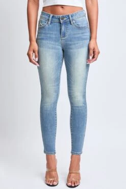 Women's WannaBettaButt Mid Rise Embroidered Skinny Jean -Wana Fashion Shop P011675 200CT 1